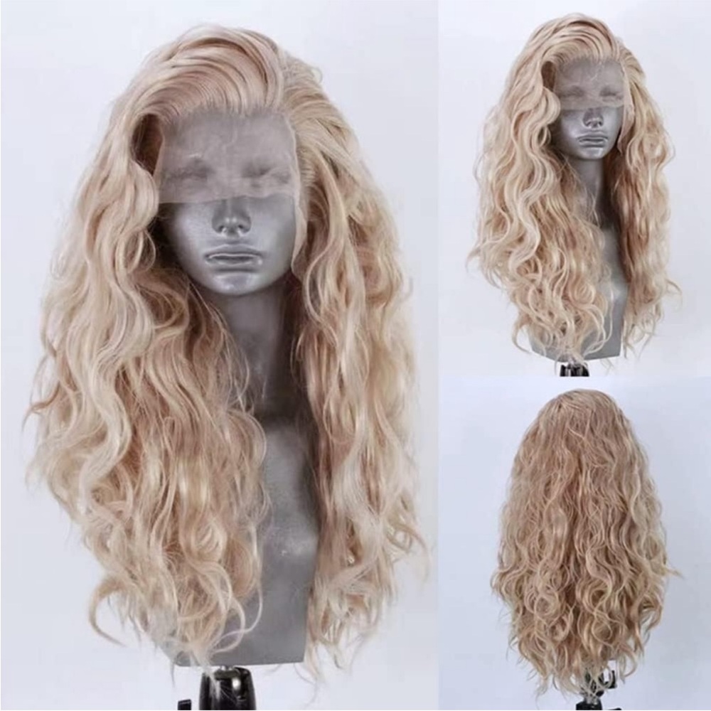 22” Blonde wavy  Lace Front Wig NEW